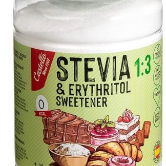 Dolcificante Stevia + Eritritolo 1:3 | 1g = 3g zucchero | Sostituto dello Zucchero con gusto 100% Naturale - 0 Calorie - 0 Indice Glicemico - Keto e Paleo - 0 Carboidrati - Castello since 1907-1 kg