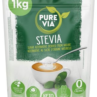 Pure Via Stevia Dolcificante 1kg | Senza Zucchero e Senza Glutine, Zero Calorie