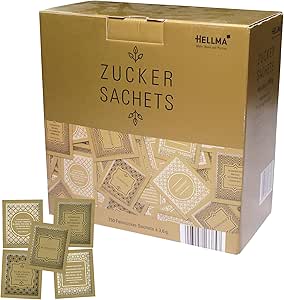 Hellma Zucchero bustine Gold Line 750 Pezzi X 3,6 G