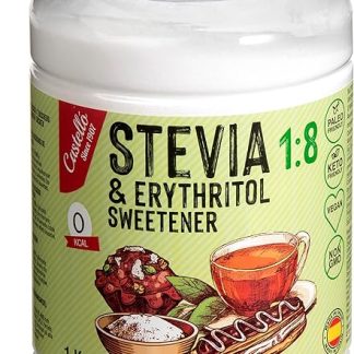Dolcificante Stevia + Eritritolo 1:8 | 1g = 8g zucchero | Sostituto dello Zucchero con gusto 100% Naturale - 0 Calorie - 0 Indice Glicemico - Keto e Paleo - 0 Carboidrati - Castello since 1907-1 kg