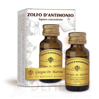 Zolfo d’antimonio 10ml antica e speciale preparazione con alcol purificato metodo dr. Giorgini