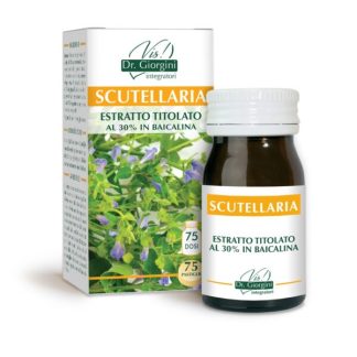 Scutellaria estratto titolato 75 pastiglie. Scutellaria baicalensis titolata al 30% in Baicalina Dr. Giorgini