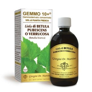 Gemmo 10+ Betulla bianca linfa (Betula alba, sinonimi Betula pubescens, Betula verrucosa o Betula pendula) gemmoderivato analcolico 500ml