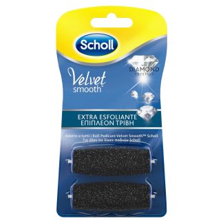 Scholl Velvet Smooth, 2 Ricariche Extra Esfolianti con Cristalli di Diamante
