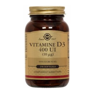 Solgar Vitamin D3 400 IU (10mcg) 250 glules