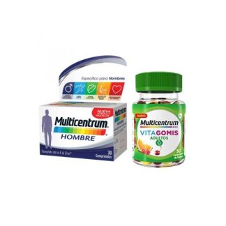 Multicentrum Hombre 30comp + Vitagomis 30uds
