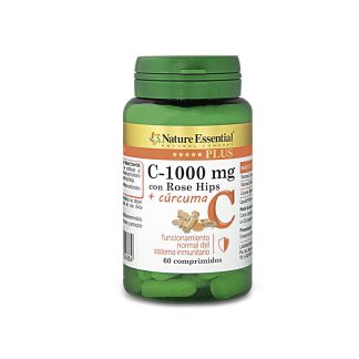 Nature Essential Plus Vitamin C 1000mg Rose Hips+Curcuma 60comp