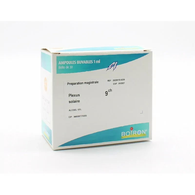 Boiron Plexus Solaire 9ch 30 ampoules