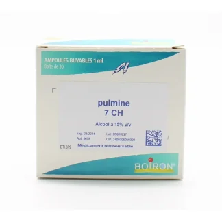 Boiron Pulmine 7CH Ampoules Buvables 30X1ml