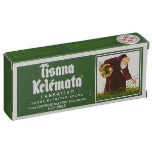 Kelemata Herbal Tea 16mg Senna Leaves Vegetable Laxative 40 Coated Tablets