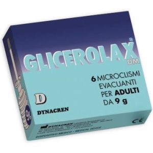 Glicerolax Adult Evacuating Microenemas 6 Pieces X 9g Contains Rice Starch