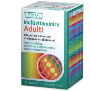 Teva Multivitamin Adult Vitamin and Mineral Supplement 30 Tablets