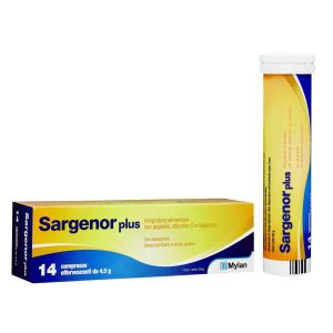 Sargenor Plus Food Supplement With Vitamin C 14 Effervescent Tablets