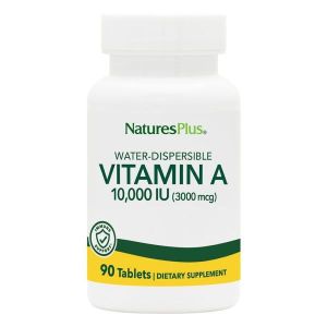Nature's Plus Vitamin A 10000 IU Water Soluble Supplement 90 Tablets