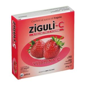 Zigulì C Strawberry Vitamin C Food Supplement 40 Balls 24 g