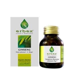 Erbex Ginseng Food Supplement 100 Capsules From 430mg