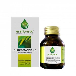 Erbex glucomannan food supplement 100 capsules 430mg