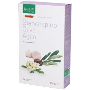 Ligne De Plantes Hawthorn Olive Garlic Food Supplement 20 Ampoules 15ml