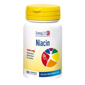LongLife Niacin Energy Metabolism Supplement 100 Tablets