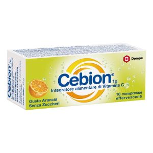 Bracco Cebion 1gr Orange without/sugar 10 Tablets