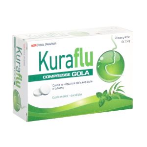 Kuraflu Throat Mint and Eucalyptus Cough Supplement 20 Tablets