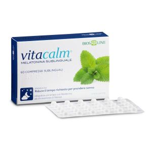 Bios Line Vitacalm Sublingual Melatonin 60 Tablets 1mg