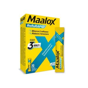 Maalox Reflurapid Gluten Free Lactose Free 20 Single-Dose Sachets Of 10ml