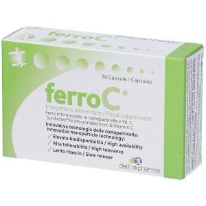 Ferroc Food Supplement Of Iron And Vitamin C 30 Capsules