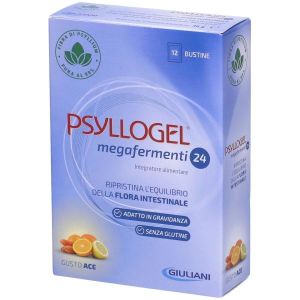 Psyllogel Megafermenti 24 Lactic Ferments Supplement ACE Flavor 12 Sachets