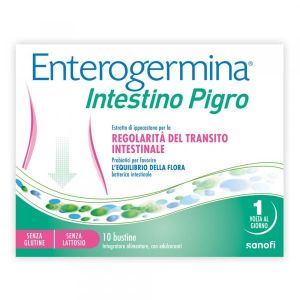 Enterogermina Intestino Pigro Fermenti Lattici, Probiotici, Prebiotici Fos , Integratore Regolarità Intestinale 10 Bustine