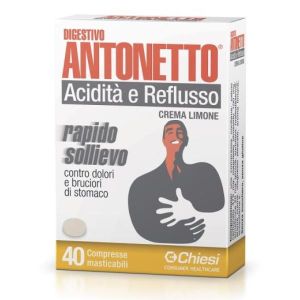 Digestive Antonetto Acidity And Reflux Lemon Flavor Supplement 40 Tablets