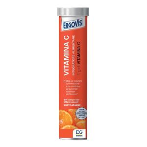 Ergovis Vitamin C Supplement 1000 mg of Vitamin C 20 Effervescent Tablets