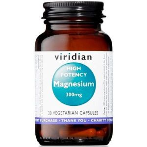 Viridian Magnesium 300mg High Potency 30 Capsule Viridian Magnesio Superiore Alta Concentrazione
