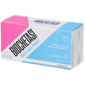 Biochetasi Pocket Digestive Supplement And Antacid 18 Chewable Tablets