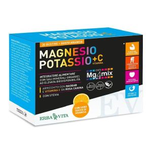 Erba Vita Magnesium And Potassium + Vitamin C Orange Flavor Supplement 20 Sachets