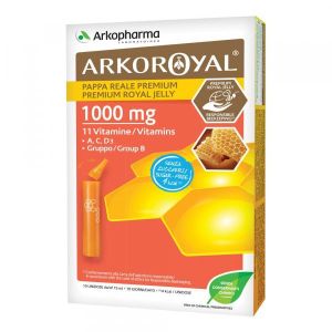 Arkopharma Arkoroyal Pappa Reale 1000mg i Vitamine Senza Zucchero 10 Fiale