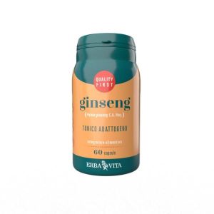 Erba Vita Ginseng Tonic-Adaptogen Supplement 60 capsules