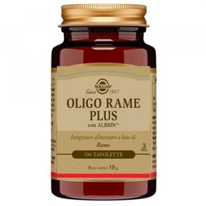 Solgar Oligo Rame Plus Copper Supplement 100 Tablets