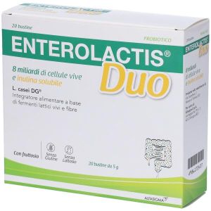 Enterolactis Duo Live Lactic Ferments Of Human Origin And Fibers 20 Sachets