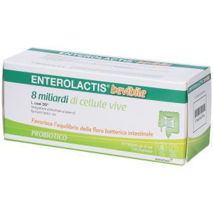 Enterolactis Drinkable Supplement Live Lactic Ferments 12 Vials 10ml