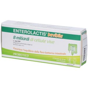 Enterolactis Drinkable Live Lactic Ferments Supplement 6 Vials 10 ml