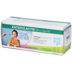 Enterolactis Fibra Liquida Supplement Of Live Lactic Ferments 12 Vials
