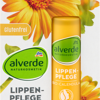 alverde Balsamo labbra con calendula bio, 4,8 g