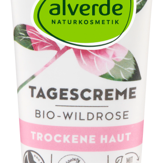 alverde Crema giorno alla rosa canina minitaglia, 10 ml