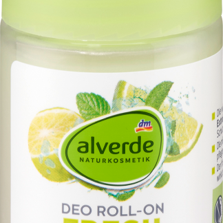 alverde Deodorante roll-on Fresh alla menta e bergamotto bio, 50 ml