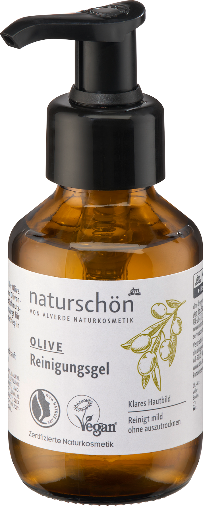 alverde Gel detergente viso alle olive naturschön, 100 ml