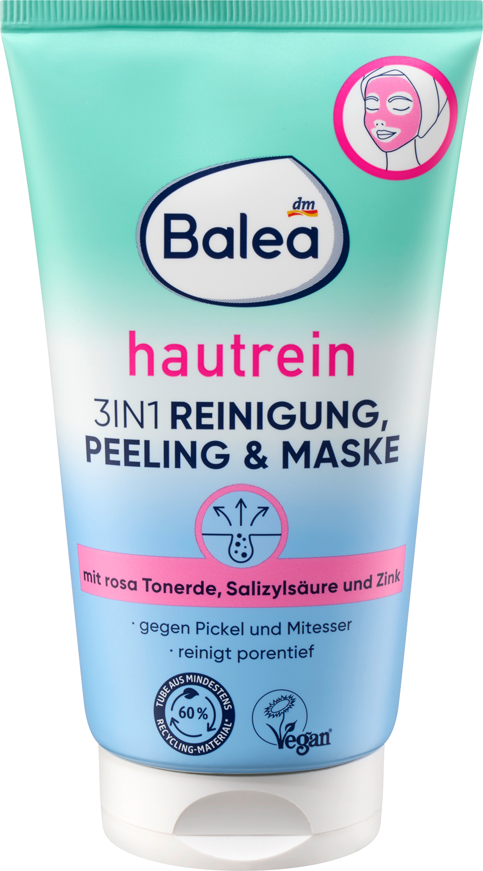 Balea Detergente viso 3in1 per pelli impure, 150 ml