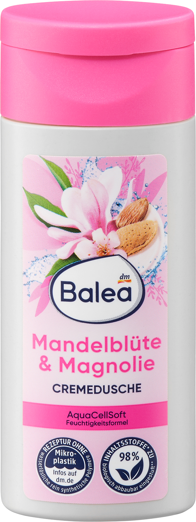 Balea Docciacrema ai fiori di mandorlo e magnolia formato da viaggio, 50 ml
