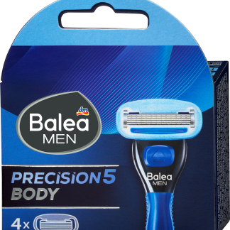 Balea MEN Testine di ricambio a 5 lame Precision Body, 4 pz