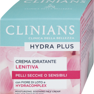 CLINIANS Crema viso idratante lenitiva Hydra Plus, 50 ml